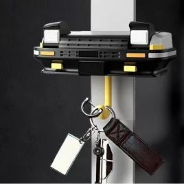   Wandmontierter Autoschlüsselhalter mit Cartoon-Design Schwarz - Ohne Lichter