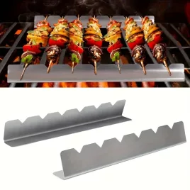   2er-Set Multifunktionaler Edelstahl-Kebabs-Grill, Anti-Deformations-BBQ-Halter