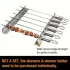 2er-Set Multifunktionaler Edelstahl-Kebabs-Grill, Anti-Deformations-BBQ-Halter