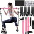 8-teiliges Set - Pilates-Stange Set mit 4 Widerstandsbändern (63,5 kg) 8-teilig rosa【63,5 kg】