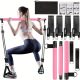 8-teiliges Set - Pilates-Stange Set mit 4 Widerstandsbändern (63,5 kg) 8-teilig rosa【63,5 kg】