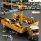 Jumbo-Legierung Container-LKW-Set mit multifunktionalem Kran - Gelb, manuelle Bedienung, langlebiges Kunststoffspielzeug für Jungen, ideales Weihnachtsgeschenk