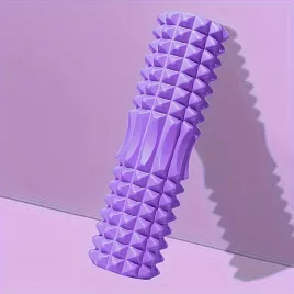   1 Stk. EVA-Schaum-Massagerolle für Yoga und Pilates, mittlere Härte, manuell, Fitness-Rückentrainer, Mobilitätsverbesserung, Fitnessstudio-Zubehör - Schwarz, Blau, Lila 30 cm Schwarz