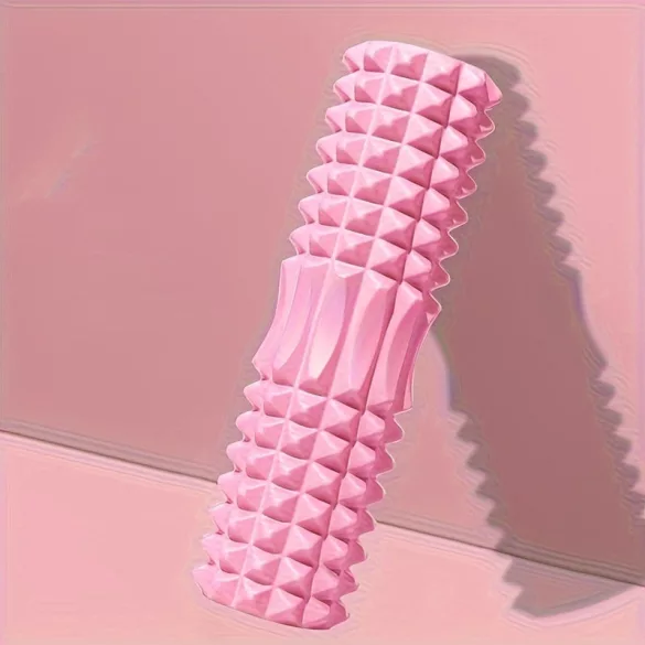 1 Stk. EVA-Schaum-Massagerolle für Yoga und Pilates, mittlere Härte, manuell, Fitness-Rückentrainer, Mobilitätsverbesserung, Fitnessstudio-Zubehör - Schwarz, Blau, Lila 30 cm Schwarz