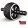 1 Stk. Heimfitness Bauchmuskeltrainer Rad - Tragbarer Core-Stärker Rot & Schwarz mit Griffen, Langlebiges PP-Material für Bauch- und Brustmuskeltraining, Oberkörpertraining Schwarz