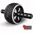 1 Stk. Heimfitness Bauchmuskeltrainer Rad - Tragbarer Core-Stärker Rot & Schwarz mit Griffen, Langlebiges PP-Material für Bauch- und Brustmuskeltraining, Oberkörpertraining Schwarz