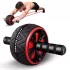 1 Stk. Heimfitness Bauchmuskeltrainer Rad - Tragbarer Core-Stärker Rot & Schwarz mit Griffen, Langlebiges PP-Material für Bauch- und Brustmuskeltraining, Oberkörpertraining Schwarz