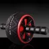 1 Stk. Heimfitness Bauchmuskeltrainer Rad - Tragbarer Core-Stärker Rot & Schwarz mit Griffen, Langlebiges PP-Material für Bauch- und Brustmuskeltraining, Oberkörpertraining Schwarz