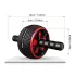 1 Stk. Heimfitness Bauchmuskeltrainer Rad - Tragbarer Core-Stärker Rot & Schwarz mit Griffen, Langlebiges PP-Material für Bauch- und Brustmuskeltraining, Oberkörpertraining Schwarz