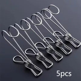   5/10/20 Stück Edelstahl Langschwanz-Clips Haken: Multifunktionale, windfeste Handtuchhaken, geeignet für Küche und Bad - Einfache Installation, stilvoll und langlebig, Gebrauchshaken