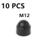 10 Stück M6 M8 M10 M12 Schraubenschutzkappe Sechskant Kunststoff Schraubenmutter Edelstahl Staubschutz Autozubehör 10 Stück M10