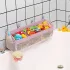 Vielseitige Netz-Organizer-Tasche für Bad und Dusche - Ideal zur Aufbewahrung von Spielzeug, Snacks und Haaraccessoires, weiß