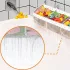 Vielseitige Netz-Organizer-Tasche für Bad und Dusche - Ideal zur Aufbewahrung von Spielzeug, Snacks und Haaraccessoires, weiß