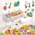 Vielseitige Netz-Organizer-Tasche für Bad und Dusche - Ideal zur Aufbewahrung von Spielzeug, Snacks und Haaraccessoires, weiß