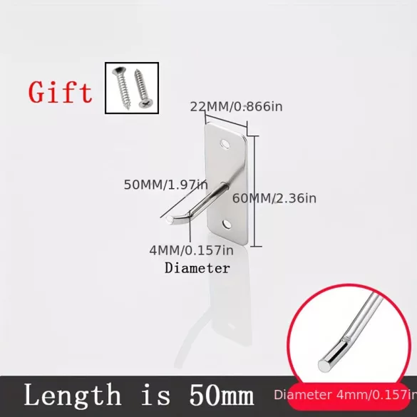 Wandhaken Nagel Wanddisplay Schmuckhaken Mobiltelefon Zubehör Einfache Haken Stahl Hardware Werkzeug Hammer Zange Wandmontage 4x45 mm - 10