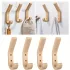 4-teiliges Eichenholz-Wandhaken-Set - Retro Starker Mantel-, Schlüssel-, Hut- und Tassenhaken, Einfache Montage, Natürliche Holzfarbe, Wanddekoration