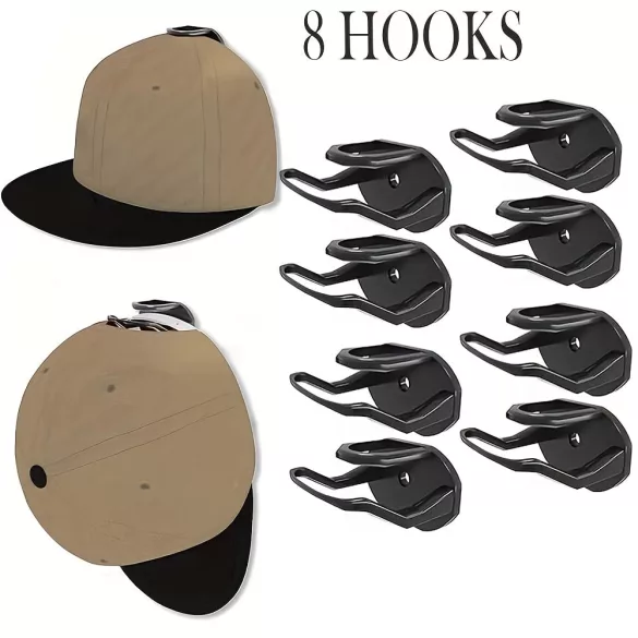 4/8/12/24 Stk. Klebehaken für Hüte an der Wand, Starker Hutaufhänger für Baseballkappen, Minimalistischer Hut-Organizer für Heimdekoration, Hutaufhänger Wand 8 Stk.