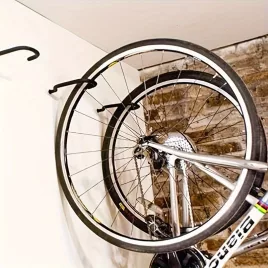 2er-Pack Gusseisen-Garagentor-Wandhaken für Fahrräder
