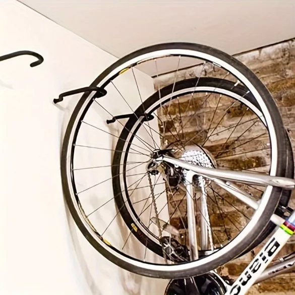 2er-Pack Gusseisen-Garagentor-Wandhaken für Fahrräder