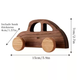 1 Stk./4-tlg. Holz-Auto-Wandhaken-Set Klassische Autos