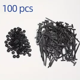   25/50/100 Stück Hochleistungs-Nylon-Kabelbinder Selbstsichernd Schwarz 100 Stück