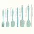 6-teiliges Premium Silikon-Spatel-Set Nordic Green - 6 Stk.