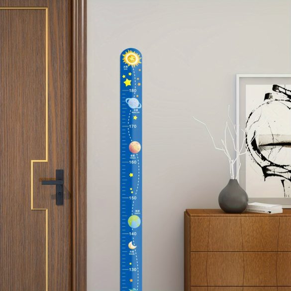 Sci-Fi Zeichentrick-Design Wand-Messleiste für präzise Messungen ohne Wandschäden Sonnensystem