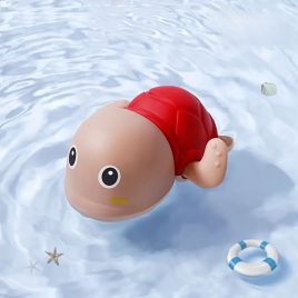 1 Stk. Aufziehbares Schwimm-Schildkröten-Badespielzeug Rot