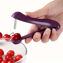   Einfacher Kirsch- und Olivenentkerner - Robustes Metall, platzsparendes Design für schnelle Entkernung - Perfekt für Grillen und Kochen im Freien