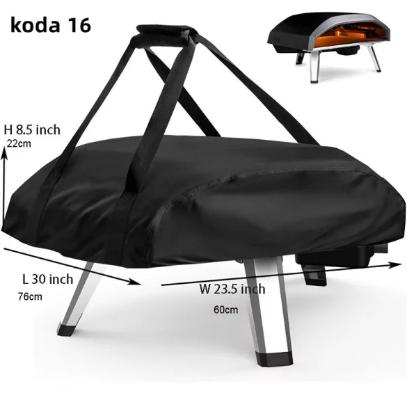 Tragbare Gas-Pizzaofen-Abdeckung für den Außenbereich, passend für Koda 16 und Koda 12, aus 420D silberbeschichtetem Material. Koda16