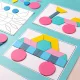 180-tlg. Holzbausteine - Tangram-förmiges Puzzle-Set