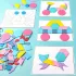 180-tlg. Holzbausteine - Tangram-förmiges Puzzle-Set