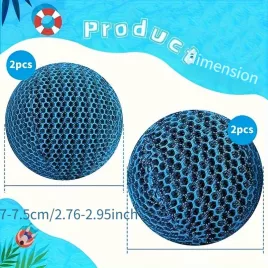   2 Wiederverwendbare Schmutzabsorber-Kugeln für Whirlpool oder Pool
