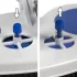 Pool-Vakuumkopf mit Entlüftungsventil, langlebiger Kunststoff, in Weiß, für effektive Poolreinigung.