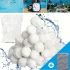 Wiederverwendbare Poolfilterbälle 200g mit Waschtasche Klare Wasser Sandfilter für Aquarium