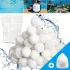 Wiederverwendbare Poolfilterbälle 200g mit Waschtasche Klare Wasser Sandfilter für Aquarium