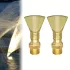 2 Stk. bronzene Düsen für Springbrunnen und Teich – Verstellbar, ergonomisches Design, Wassersprühkopf aus Metall