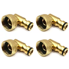   Messing 90°-Anschluss, 3/4" Gewinde, Gartenbewässerungsschlauchadapter