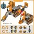 4-in-1 Ingenieurfahrzeugmodell-Set – Rutschbahn-Bagger, Zusammenbaubar, in Aufbewahrungsbox
