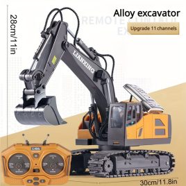   Ferngesteuertes Bagger-Spielzeug – 2,4 GHz, 11 Funktionen, mit Metallarm
