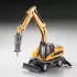 1:60 Bau-Fahrzeugmodell-Set – Walz-, Kipp- und Bagger-Lkw aus Zinklegierung
