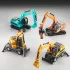1:60 Bau-Fahrzeugmodell-Set – Walz-, Kipp- und Bagger-Lkw aus Zinklegierung