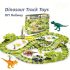 120-tlg. Dinosaurier-Rennbahn-Spiel Elektrische Autorennbahn-Set für Jungen