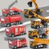 4er Set LKW und Feuerwehrauto