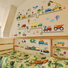 Auto Kinder Wandsticker 30x90cm
