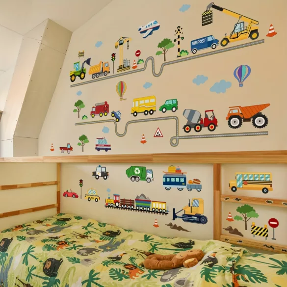 Auto Kinder Wandsticker 30x90cm