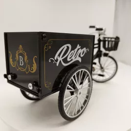 Retro Alloy Classic Dreirad Detailliertes Vergoldetes Modell