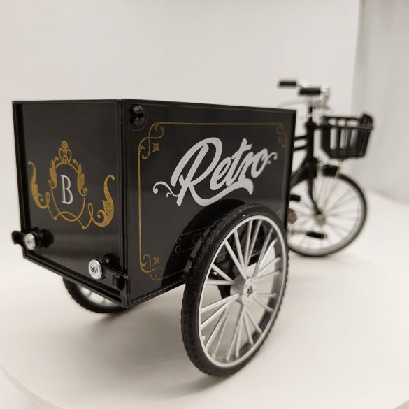 Retro Alloy Classic Dreirad Detailliertes Vergoldetes Modell
