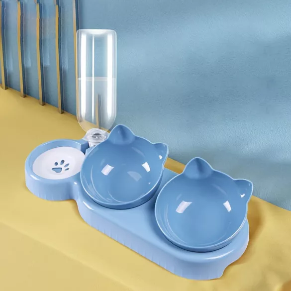 Katzennapf-Set mit automatischem Wasserspender