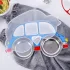 Geteiltes Kindertellerset mit Auto-Design